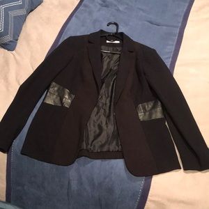 Calvin Klein Navy & Black Blazer with Shoulderpads